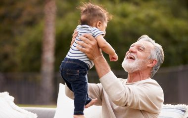 grandpa with kid