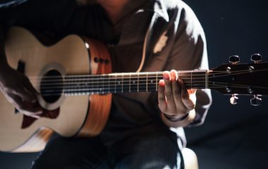 playing guitar